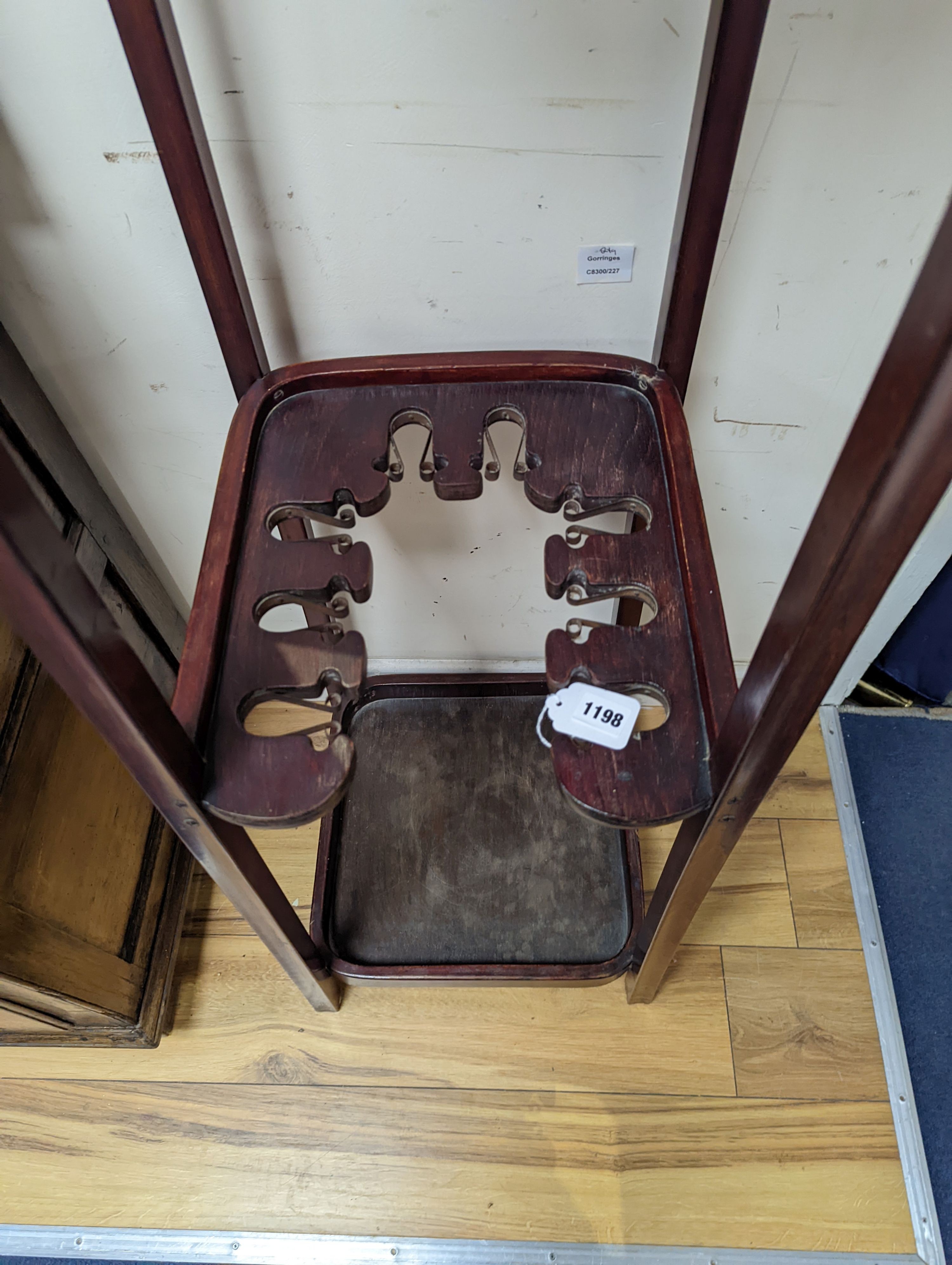 Attributed to Josef Hoffman, a Mundus and J & J Kohn Ltd bentwood hallstand, bears original paper label, height 183cm